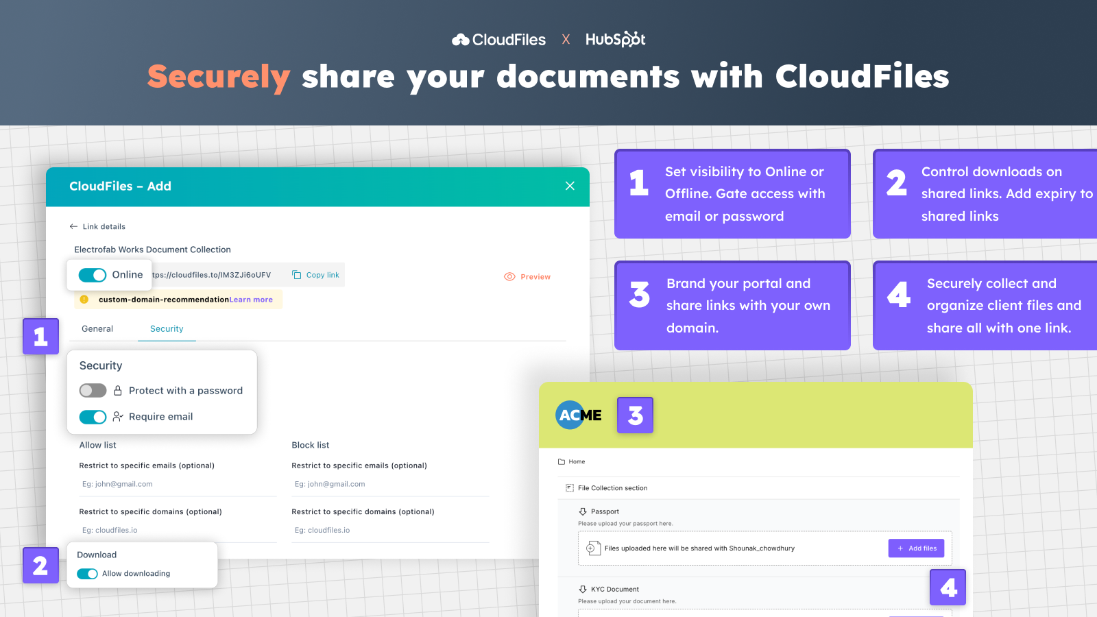 Securely share & collect documents through branded portals